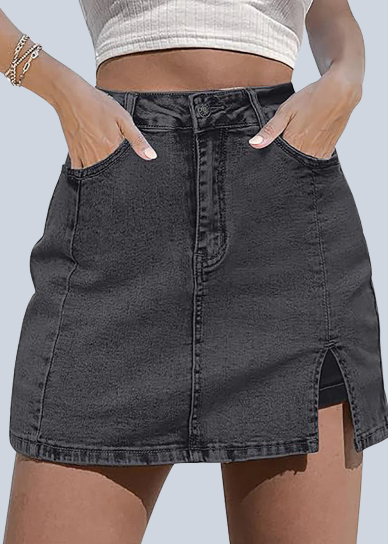 Silhouette Stretch Denim Skort