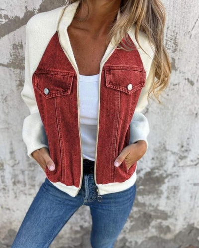 Anidia™ | Denim Patchwork Jacket