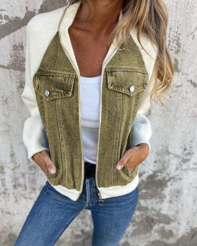 Anidia™ | Denim Patchwork Jacket