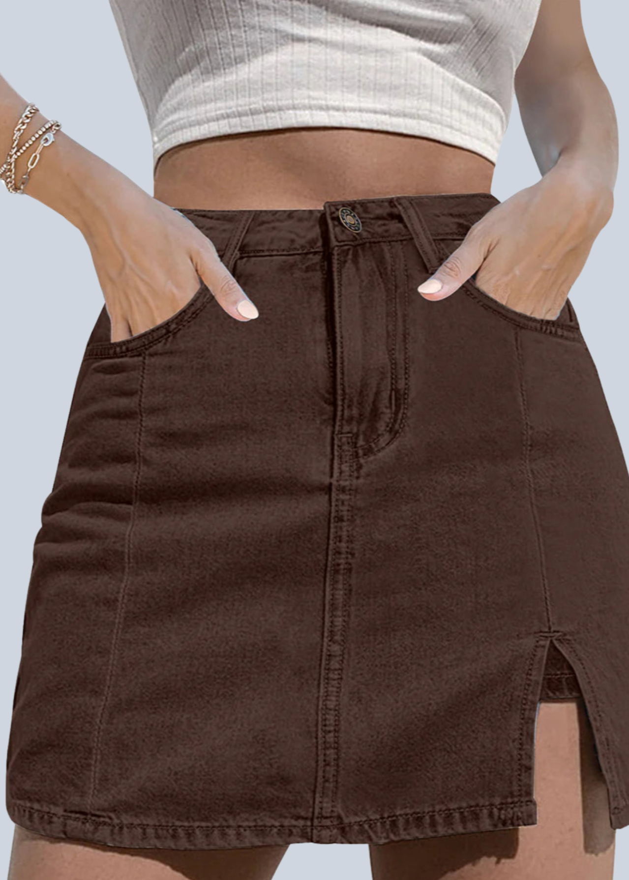 Silhouette Stretch Denim Skort