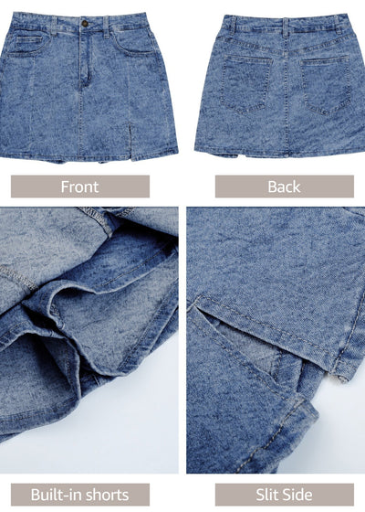 Silhouette Stretch Denim Skort