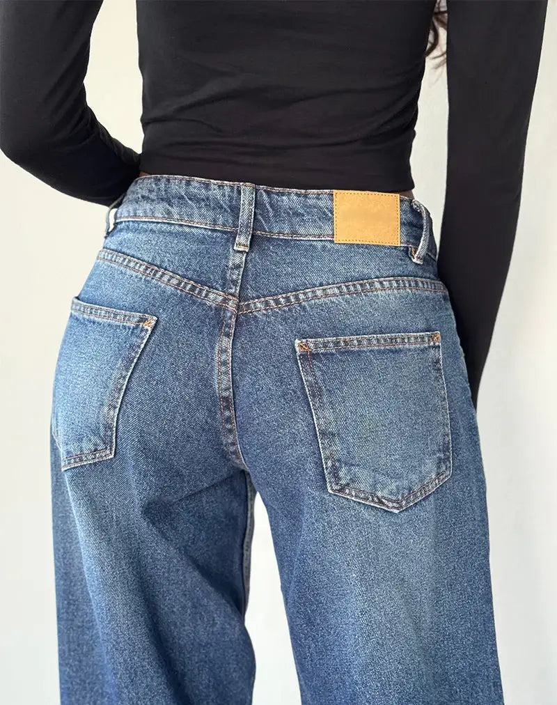 Roomy Extra Wide Low Rise Jeans