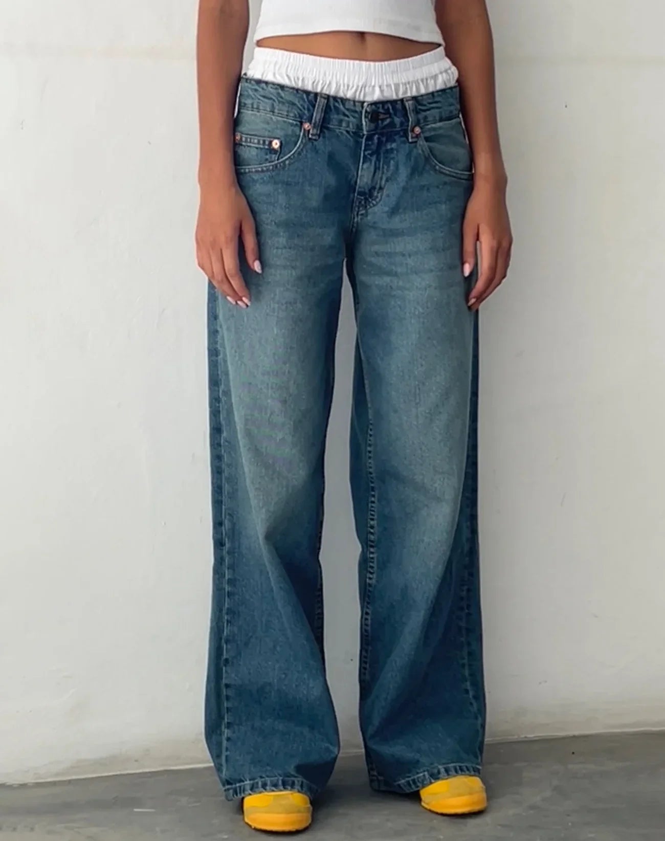 Roomy Extra Wide Low Rise Jeans