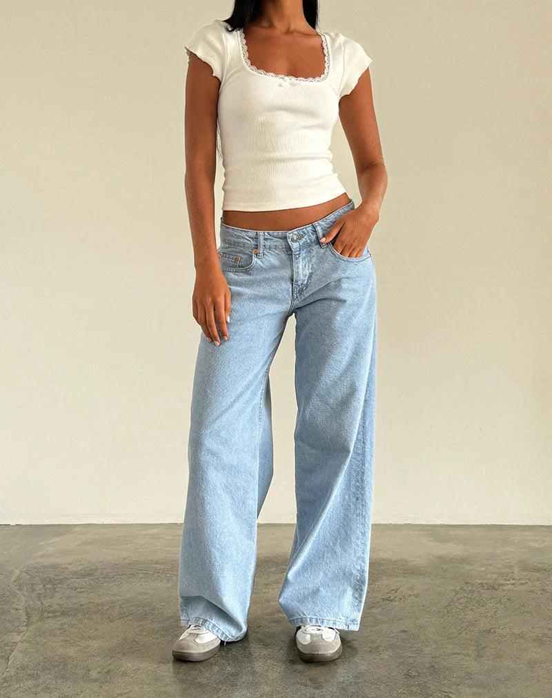 Roomy Extra Wide Low Rise Jeans