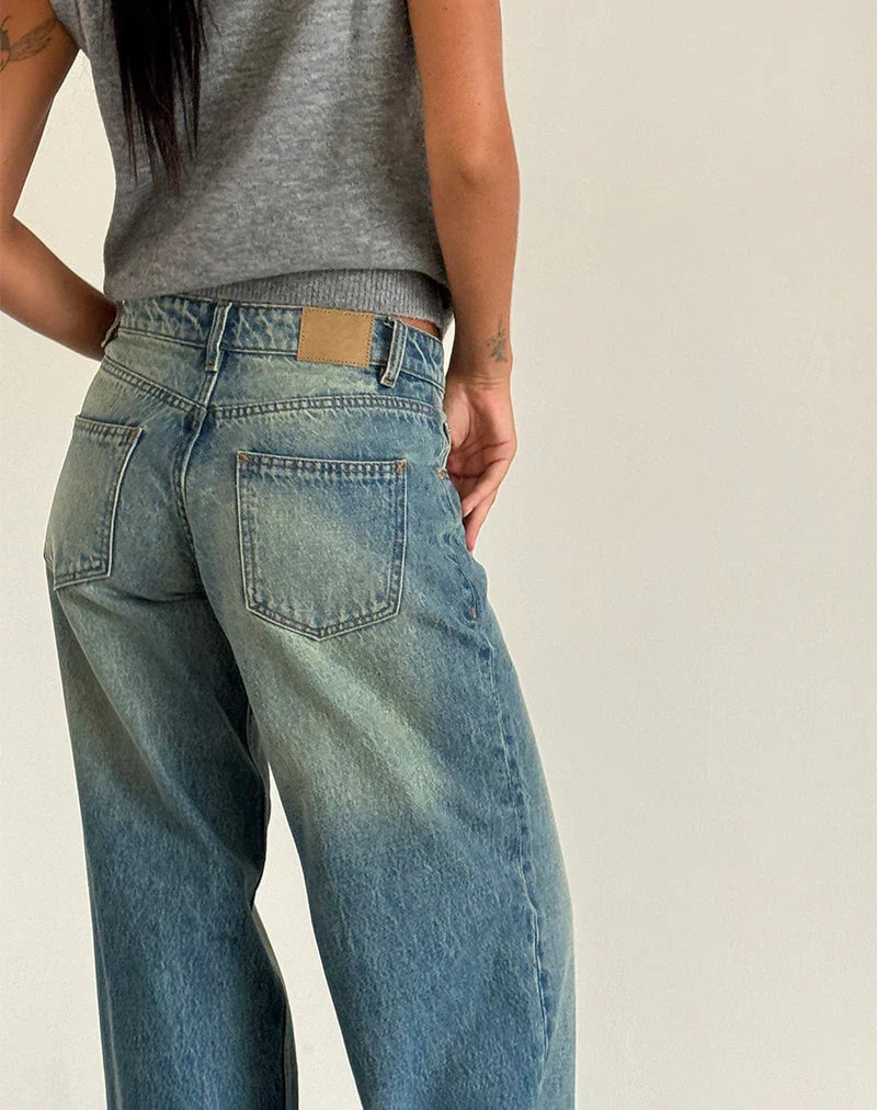 Roomy Extra Wide Low Rise Jeans