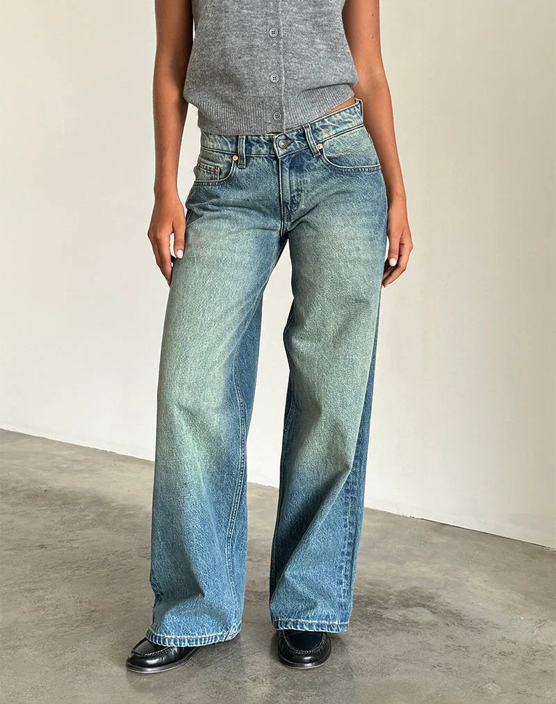 Roomy Extra Wide Low Rise Jeans