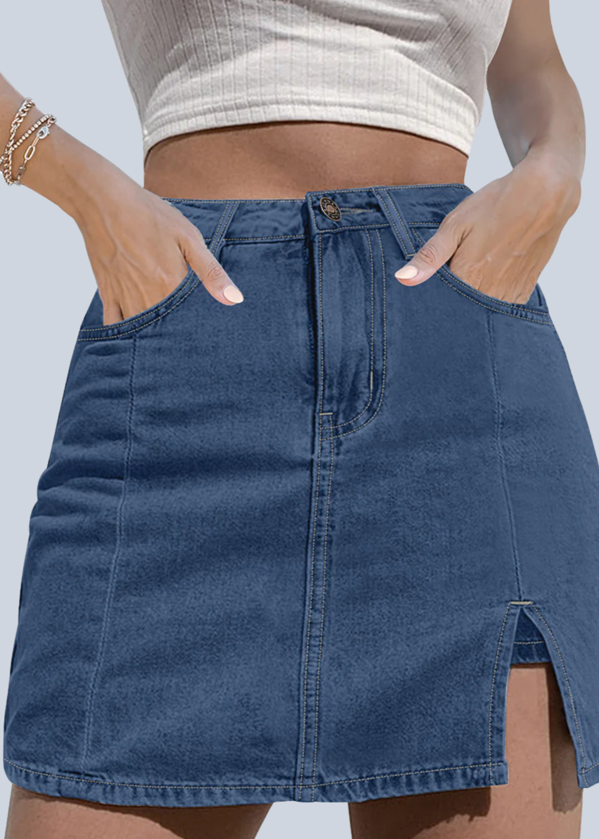 Silhouette Stretch Denim Skort