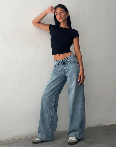 Roomy Extra Wide Low Rise Jeans