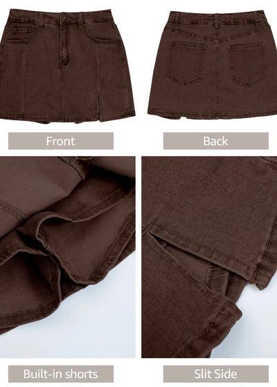 Silhouette Stretch Denim Skort