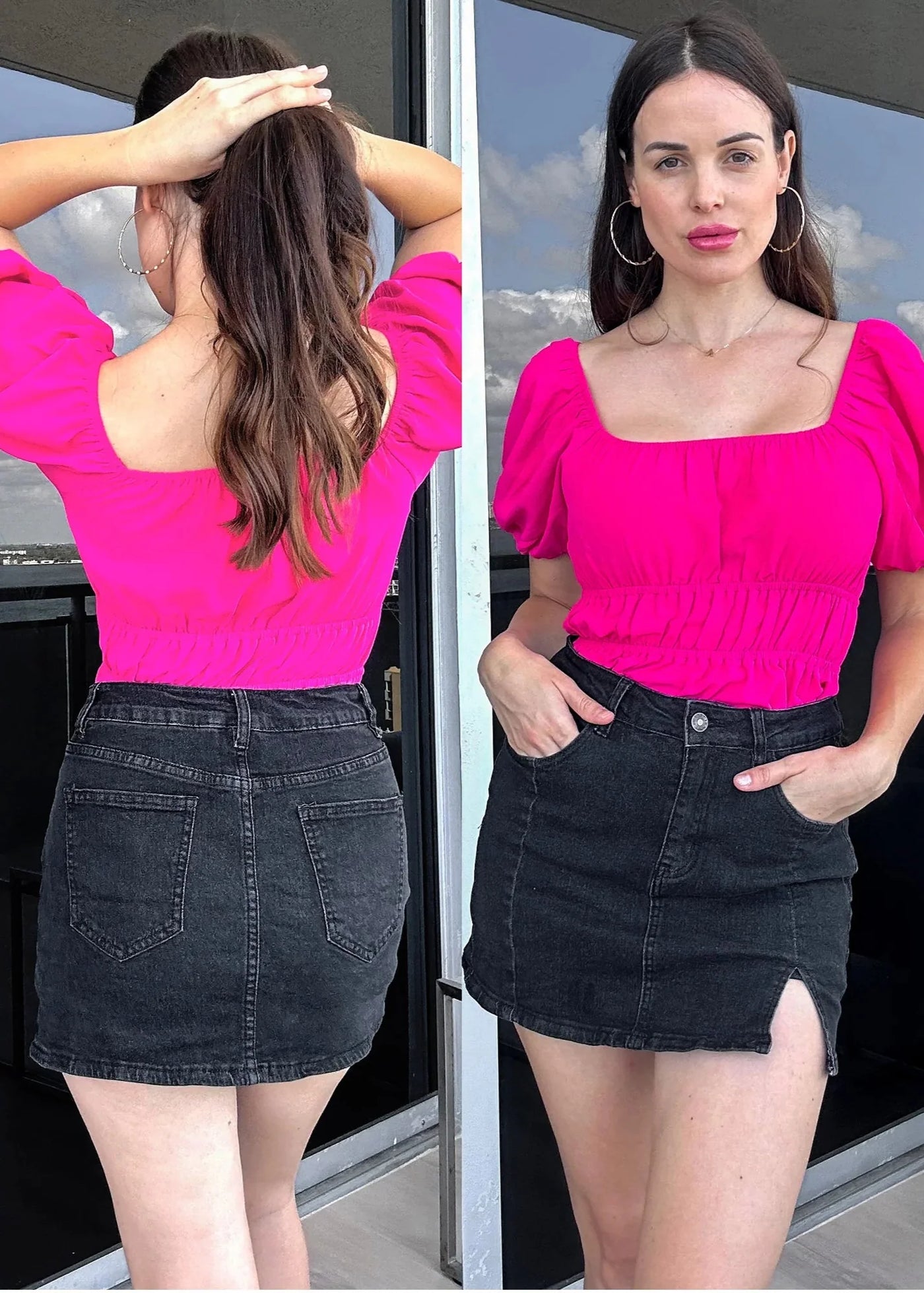Silhouette Stretch Denim Skort