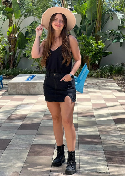 Silhouette Stretch Denim Skort